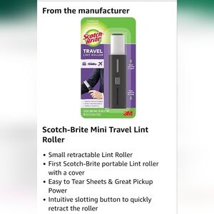 Scotch Brite Mini Travel Lint Roller & Bonus